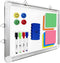 Whiteboard Set - 15 x 12" White Board with 1 Eraser, 4 Markers, 4 Magnets, and 6 Labels for Home Office Reminder