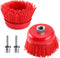 POLIWELL 4 Inch Nylon Filament Brush 2 Pack, 4 Abrasive Bristle Cup