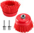 POLIWELL 4 Inch Nylon Filament Brush 2 Pack, 4 Abrasive Bristle Cup