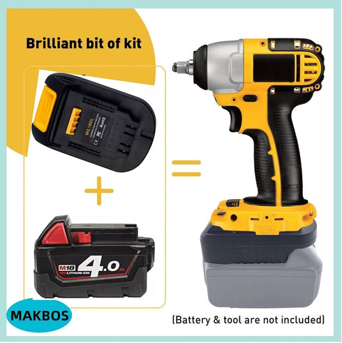 Alian MIL18DL Battery Adapter for Milwaukee 18V to Dewalt 20V, M18 for Milwaukee Battery Adapter, Power Tool Lithium