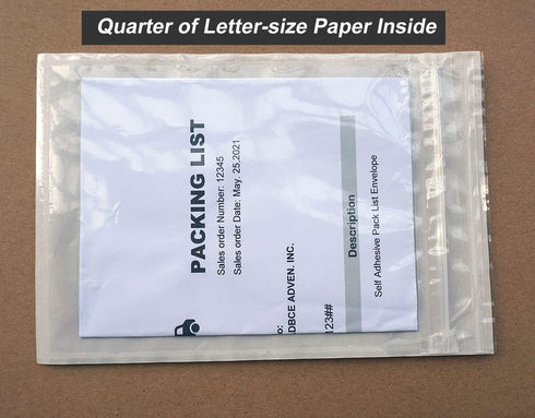 BEUYI Premium Resealable Adhesive Shipping Label Pouches, 5'' x 7.5'' (50 Pack)
