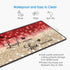 Desk Pad Gaming Mouse Pad with Coasters, 31.5"x 11.8" Large Non-Slip Rubber Base Mousepad, Red Glitter Quote