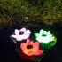 Lotus Solar Outdoor Lights Water Floating Solar Garden Lights Energy-Saving Decorative Light for Yard Decor Landscape