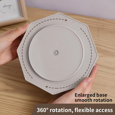 INSTOME Desktop Organizer with 360° Rotating Pen Holder, 9 Compartments, Makeup Brush Holders - Multifunctional Office