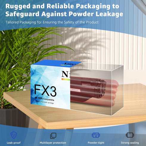 NineLeaf Compatible Toner Cartridge Replacement for Canon FX3 1557A002BA, MultiPass L600 Laser Printer