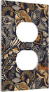 1 Outlet Covers Paisley Pattern Flower Cashew Flower Plant Gang Duplex Electrical Receptacle Faceplate Light Switch