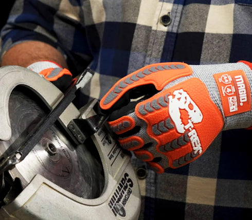 MAGID T-REX Flex Series Ultra-Lightweight Impact Gloves, Foam Nitrile Palm Coating Size 8/M