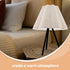 Homoyoyo Floor Lamp Shade: Linen Table Lamp Shade - Pleated Scalloped Lampshade - Decorative Fabric Light Cover