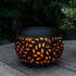 Solar Table Lights Outdoor Waterproof - Dancing Flickering Flame Lamp Black Metal