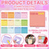 Yinder 24 Pcs Inspirational Sticky Notes with Lines, Cute Motivational Note Pad for Coworkers Office
