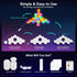 8 Pack Kangtaixin Hexagon LED Lights - RGB Wall Panels with Music Sync, Smart App & Remote Control, DIY Modular Hex