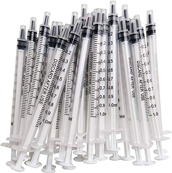 100PCS 1ml Plastic Syringe No Needle, for Pets Oral, Refilling, Measuring Tiny Amounts of Liquids