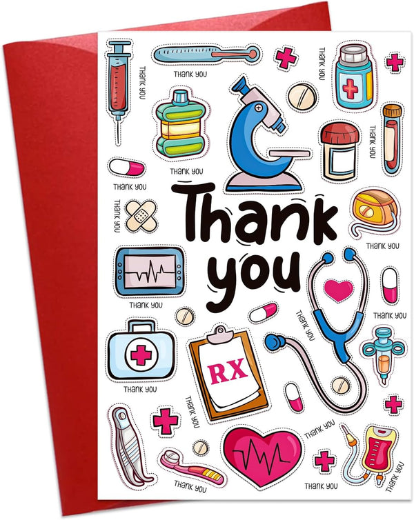Nurse Thank You Card - Thank You Gifts Cards for Doctors Nurses