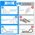Cotter Pin Spring Fastener Assortment Kit, SDTC Tech 24 PCS R Clips Zinc Plated Steel Retaining Hair Pin