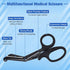 6 Pack Set, 2 6'' 3 Enhon Nurse Tools Rechargeable Pen Light with Two LED Sources and Pupil Gauge, One Medical Scissors