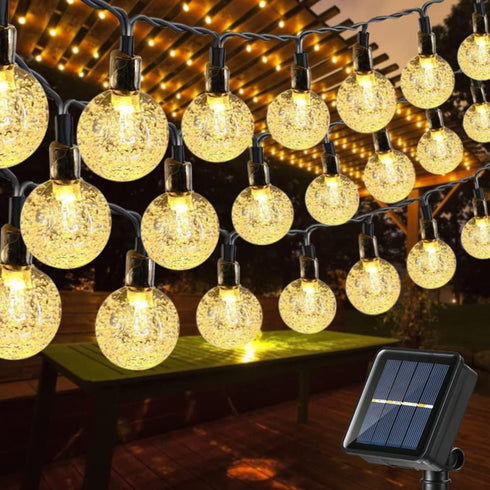 Toodour Solar String Lights Outdoor Waterproof, 56ft 100 LED Globe String Light