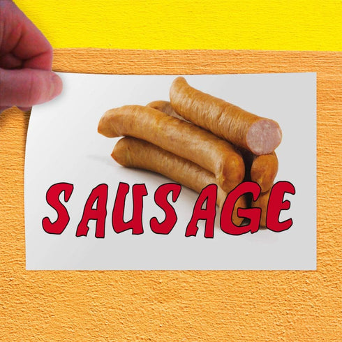 JHall Graphics Decal Sticker Sausage #2 Restaurant & Food Sausage Outdoor Store Sign Brown