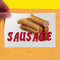 JHall Graphics Decal Sticker Sausage #2 Restaurant & Food Sausage Outdoor Store Sign Brown