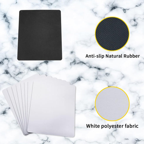 OKBA 40 3mm 22x18x0.3CM PCS White Mouse Pad Thick for Heat Press Printing,Bulk Mousepad Blanks for Heat Transfer Crafts