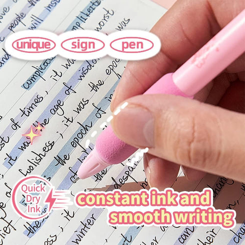 Retractable Quick Dry Ink Pens, Comfortable Writing Pens, 0.5mm Fine Point Black Ink, Perfect for Office School Supplies Gifts for Boys Girls, Pack of 4pcs (Bunny) by Jisomin