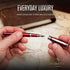 Scriveiner Deep Crimson Red Fountain Pen, Luxury Pen with Chrome Finish, Schmidt Nib (Medium), Best Gift Set for Men &
