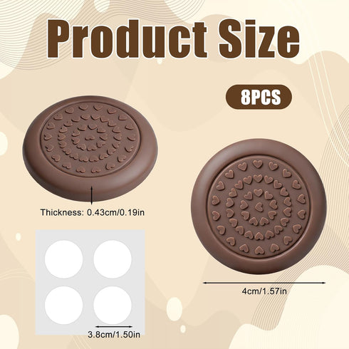 Gsbnjuy 8 Pcs Rubber Feet for Furniture Anti Slip Cutting Board Stabilizer Pads Silicone Rubber Feet Self-Adhesive