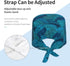 Mushrooms Snails Butterflies Breathable Scrub Hat for Nurses & Doctors Adjustable Working Cap with Moisture-Wicking