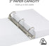 Samsill Durable 3 Inch Binder, Made in the USA, D Ring Binder, Customizable Clear View Binder, White, 2 Pack, Holds 625