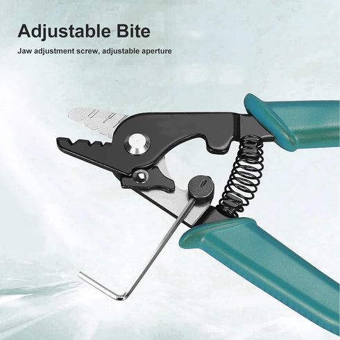 Gucagle 3 Reset Fiber Optic Stripper Hole Adjustable Aperture Auto Ergonomic Wire Stripping Tool for Electrical Work