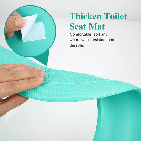 qzjijosen Toilet Seat Cover Pad Sticker,Soft Toilet Seat Cushion Pad Universal with Self-Adesive Design for Bathroom