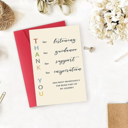 Funny Thank You Card to Teacher,Unique Appreciation Thank You Gifts for Mentor, Coach, Educator,Friends, Great Thank