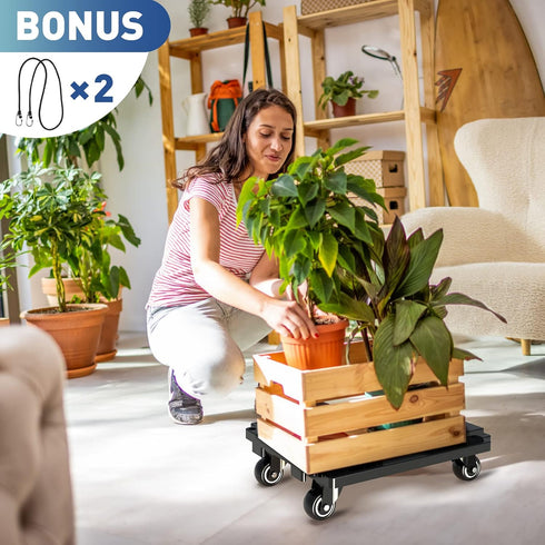 4 440 Lbs 1 Pack, Ronlap Furniture Moving Dolly Wheels Heavy Duty Small Flat Dolly Cart with Wheels Interlocking
