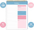 To Do List Notepad, Daily Planner Undated with 52 Sheets, 6.5" x 9.8" Checklist Productivity Organizer with Hourly