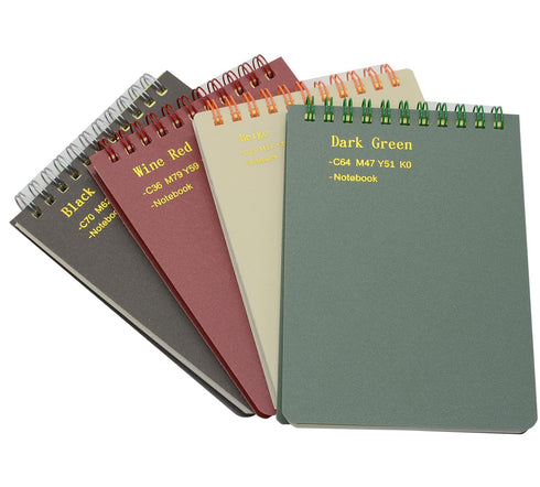 Yansanido 8 Pcs A6 Top Bound Spiral Notebook, 4 Color Thick Plastic Hardcover, 80 Sheets (160 Pages) College Ruled