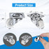 8 Pack 0.6-Inch 360 56 LBS 4 Mini Caster Wheels, White Nylon Low Profile Small Casters, Swivel Plate with Self Adhesive