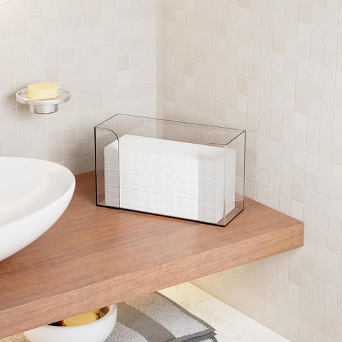 Dispenser,11 Holder,Pack 1 Clear Bathroom Paper Towel Long Acrylic Trifold Paper Towel Holder,Lucite Multifold Paper