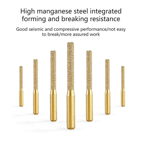 Guojiang 1/4 Shank Straight Brazed Diamond Profile Wheel Router Bit Round Thread Router Bit for Stone Marble Granites