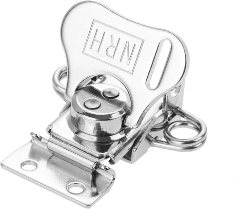 Yetaha Butterfly Twist Latch Spring Loaded Toggle Clamp Toolbox Lock Hasp Rotary Clasp (2.20" X 2.09" Silver)