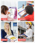 Gamenote Dry Erase Pockets 30 Pack with Rings, Oversized Reusable Plastic Sleeves for Classroom Organization