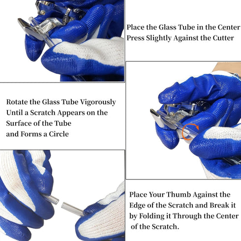 Glass Tubing Cutter, Hand Cutting Tool for Small Glass Tube with Circular Blade