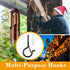 Datttcc 25PCS 2.3 Inch,Black Hanger Hooks with Safety Lock,Heavy Duty Hooks for Hanging, Christmas Patio Lights, String