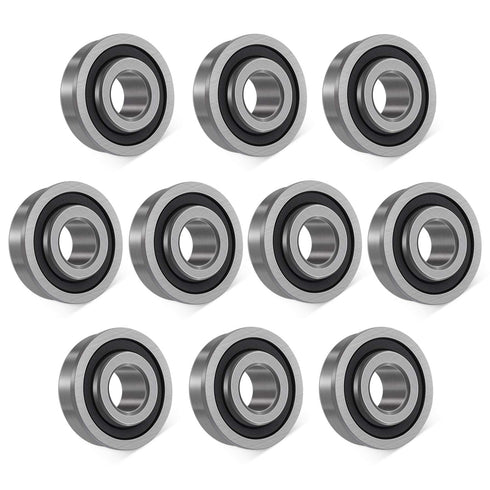 Bonbo 10Pcs Flanged Ball Bearings, ID 3/4" x OD 1-3/8" for Lawn Mower, Wheelbarrows, Carts, Hand Trucks
