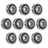 Bonbo 10Pcs Flanged Ball Bearings, ID 3/4" x OD 1-3/8" for Lawn Mower, Wheelbarrows, Carts, Hand Trucks