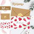 50 Pack Summer FYSUIMU Watermelon Thank You Cards Boxed Note Cards with Envelope Sticker Fruit Greeting Blank Card