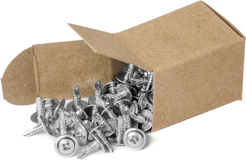 #8 x 1/2" Phillips Modified Truss Head Self-Drilling Tek Screw, Zinc-Plated Steel, Box of 100