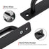 Ravinte 4 Pack Black Barn Door Handles, 5" Hole Center Sliding Door Handle with Plate for Closet Door