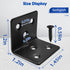 30PCS 180PCS Black L Brackets for Shelves with Screws, Goihgioh Stainless Steel Corner Braces for Wood Metal Small L