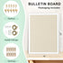 DOLLAR BOSS 24" x 18" Double-Sided Cork Board with Linen for Office Home School, 20 Pushpins, 10 Clips