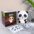 Dimmable Colorful Life Panda Silicone Night Light for Kids Tap Control Rechargeable Soft Lamp, Portable Bedside Light