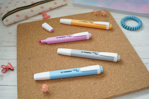 STABILO Swing Cool Highlighter Set, 8 Fluorescent/Pastel Highlighters
